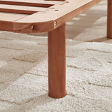 NNEDSZ Bondi Wooden Pinewood Bed Base in Walnut - Queen