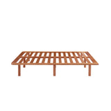 NNEDSZ Bondi Wooden Pinewood Bed Base in Walnut - Queen