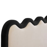 NNEDSZ Cole White Boucle Fabric Bed Head - Queen