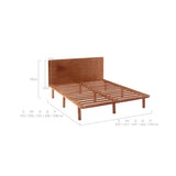 NNEDSZ Bondi Solid Pinewood Bed Frame in Walnut - Double