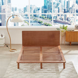 NNEDSZ Bondi Solid Pinewood Bed Frame in Walnut - King