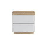 NNEDSZ Ashley Coastal White Wooden Bedside Table