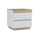 NNEDSZ Ashley Coastal White Wooden Bedside Table