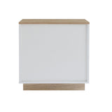 NNEDSZ Ashley Coastal White Wooden Bedside Table