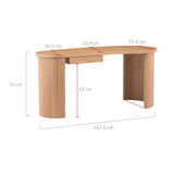 NNEDSZ Harley Natural Office Desk