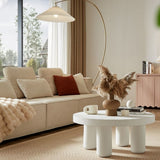 NNEDSZ Julia White Round Coffee Table