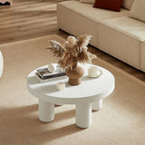 NNEDSZ Julia White Round Coffee Table
