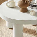 NNEDSZ Julia White Round Coffee Table