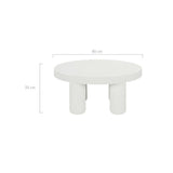 NNEDSZ Julia White Round Coffee Table