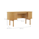NNEDSZ Tate Wooden Curved Desk