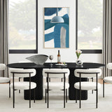 NNEDSZ Tate 8 Seater Dining Table in Black