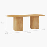 NNEDSZ Tate 8 Seater Dining Table in Black
