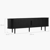 NNEDSZ Tate 200cm TV Unit in Black