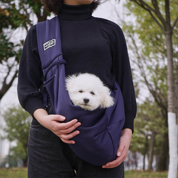 NNEDSZ Dark Blue Pet Carrier Sling Bag for Small Dogs and Cats - Up to 15kg