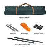 NNEDSZ Silver glue Waterproof Camping tent with Awning - Size: 270x270x185cm, charming and sturdy for outdoor excursions (Blue)