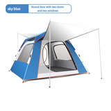 NNEDSZ Sky blue Four-sided tent with Sunshade Awning -  Large size (240x240x155cm), High-Strength UV Protection and Multi-Coating Waterproof for outdoor excursions