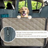 NNEDSZ Heavy Duty Dog Car Seat Cover with Side Flaps, Waterproof Pet Back Seat Cover,  Non-Slip  Scratchproof Dog Hammock for Cars, Trucks and SUVs