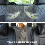 NNEDSZ Dog Car Seat Cover with Mesh Window, Waterproof Pet Seat Cover for Back Seat, Non-Slip Durable Scratchproof Dog Hammock for Cars, Trucks and SUVs