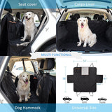 NNEDSZ Dog Car Seat Cover, Waterproof & Nonslip Pet Seat Cover with Mesh Window, Scratchproof Hammock for Cars, Trucks, SUVs