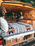 NNEDSZ 2pcs pack set 180*130cm Bohemian Picnic Blanket, Waterproof Camping Blanket, Outdoor Rug for Camping, Picnic, Beach
