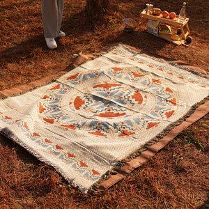 NNEDSZ 2pcs pack set 180*130cm Bohemian Picnic Blanket, Waterproof Camping Blanket, Outdoor Rug for Camping, Picnic, Beach