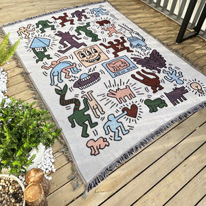 NNEDSZ 2pcs pack set 180*130cm Bohemian Picnic Blanket, Waterproof Camping Blanket, Outdoor Rug for Camping, Picnic, Beach