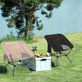 NNEDSZ black and khaki set of portable, comfortable and perfect camping chairs