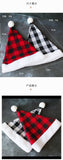 NNEDSZ 2 Pack Plaid Santa Hats for Adults, Buffalo Check Christmas Hats with White Fur Trim