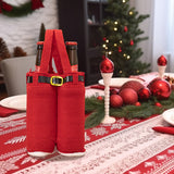 NNEDSZ 6pcs Big one Christmas Decoration Supplies, Christmas Pants, Gift Bags, Small Pants Candy Bags, Tote Bags, Wine Bottle Sets, Coke Bags