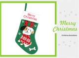 NNEDSZ 2pcs cute dog christmas stockings cartoon christmas socks gift bag christmas decoration socks christmas tree pendant