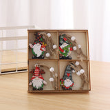 NNEDSZ 3 boxe style a set New Christmas Decorations, Small Wooden Pendants, Christmas Tree Decorations, 12 Wooden Box Packaging Pendants