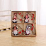 NNEDSZ 3 boxe style a set New Christmas Decorations, Small Wooden Pendants, Christmas Tree Decorations, 12 Wooden Box Packaging Pendants