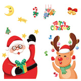 NNEDSZ Christmas Window Stickers - Festive Santa Claus, Penguin, and Reindeer Decals for Holiday Home Decor - 2 Set of 16 Sheets (25*35cm)