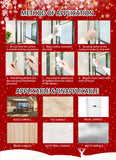 NNEDSZ Christmas Window Stickers - Festive Santa Claus, Penguin, and Reindeer Decals for Holiday Home Decor - 2 Set of 16 Sheets (25*35cm)