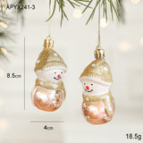 NNEDSZ Set of 10 Christmas Ornaments -Gold & Rose Gold Holiday Tree Decorations