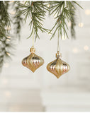 NNEDSZ Set of 10 Christmas Ornaments -Gold & Rose Gold Holiday Tree Decorations