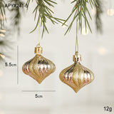NNEDSZ Set of 10 Christmas Ornaments -Gold & Rose Gold Holiday Tree Decorations
