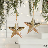 NNEDSZ Set of 10 Christmas Ornaments -Gold & Rose Gold Holiday Tree Decorations