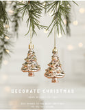 NNEDSZ Set of 10 Christmas Ornaments -Gold & Rose Gold Holiday Tree Decorations