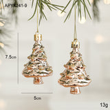 NNEDSZ Set of 10 Christmas Ornaments -Gold & Rose Gold Holiday Tree Decorations