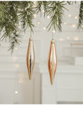 NNEDSZ Set of 10 Christmas Ornaments -Gold & Rose Gold Holiday Tree Decorations