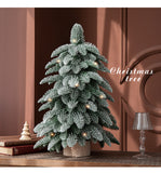 NNEDSZ 55cm Frosted Mini Christmas Tree – Snow-Covered Indoor Holiday Decoration