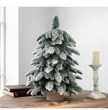 NNEDSZ 55cm Frosted Mini Christmas Tree – Snow-Covered Indoor Holiday Decoration