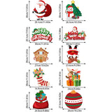 NNEDSZ Set of 10 Christmas Hanging Door Decorations - Santa, Snowman, Stocking, and Gingerbread Ornaments  (3 set,  30 pieces)