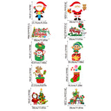 NNEDSZ Set of 10 Christmas Hanging Door Decorations - Santa, Snowman, Stocking, and Gingerbread Ornaments  (3 set,  30 pieces)