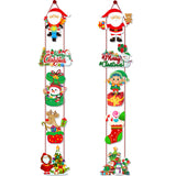 NNEDSZ Set of 10 Christmas Hanging Door Decorations - Santa, Snowman, Stocking, and Gingerbread Ornaments  (3 set,  30 pieces)