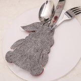 NNEDSZ Christmas Gnome Cutlery Holder – Red Striped Hat Silverware Pouch for Festive Table Decor 10 pieces