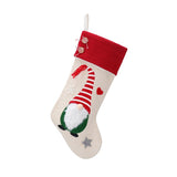 NNEDSZ Christmas Gnome Stocking with Red Striped Hat and Decorations - Holiday Decor (3 pieces)