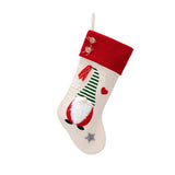 NNEDSZ Christmas Gnome Stocking with Red Striped Hat and Decorations - Holiday Decor (3 pieces)