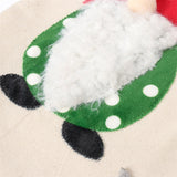 NNEDSZ Christmas Gnome Stocking with Red Striped Hat and Decorations - Holiday Decor (3 pieces)